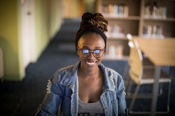 Student in library 2