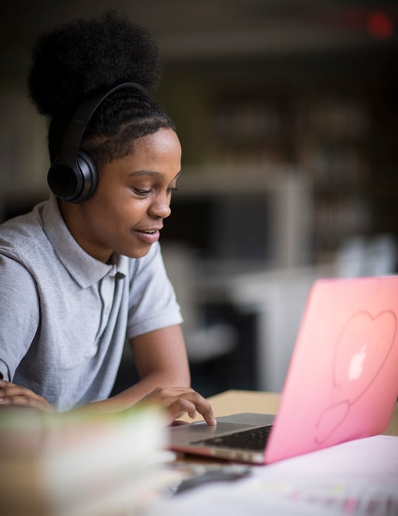 Student on laptop