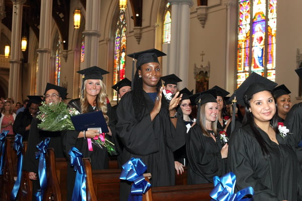 Graduates in cathedral