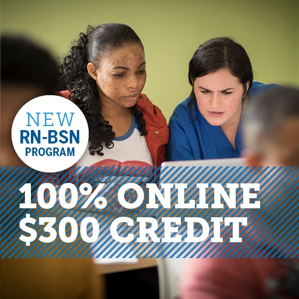 New RN-BSN 100% online and $300 per credit