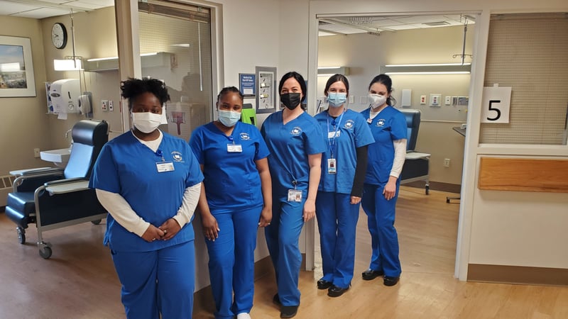 Morton COVID Clinic - students. Photo credit: Morton Hospital